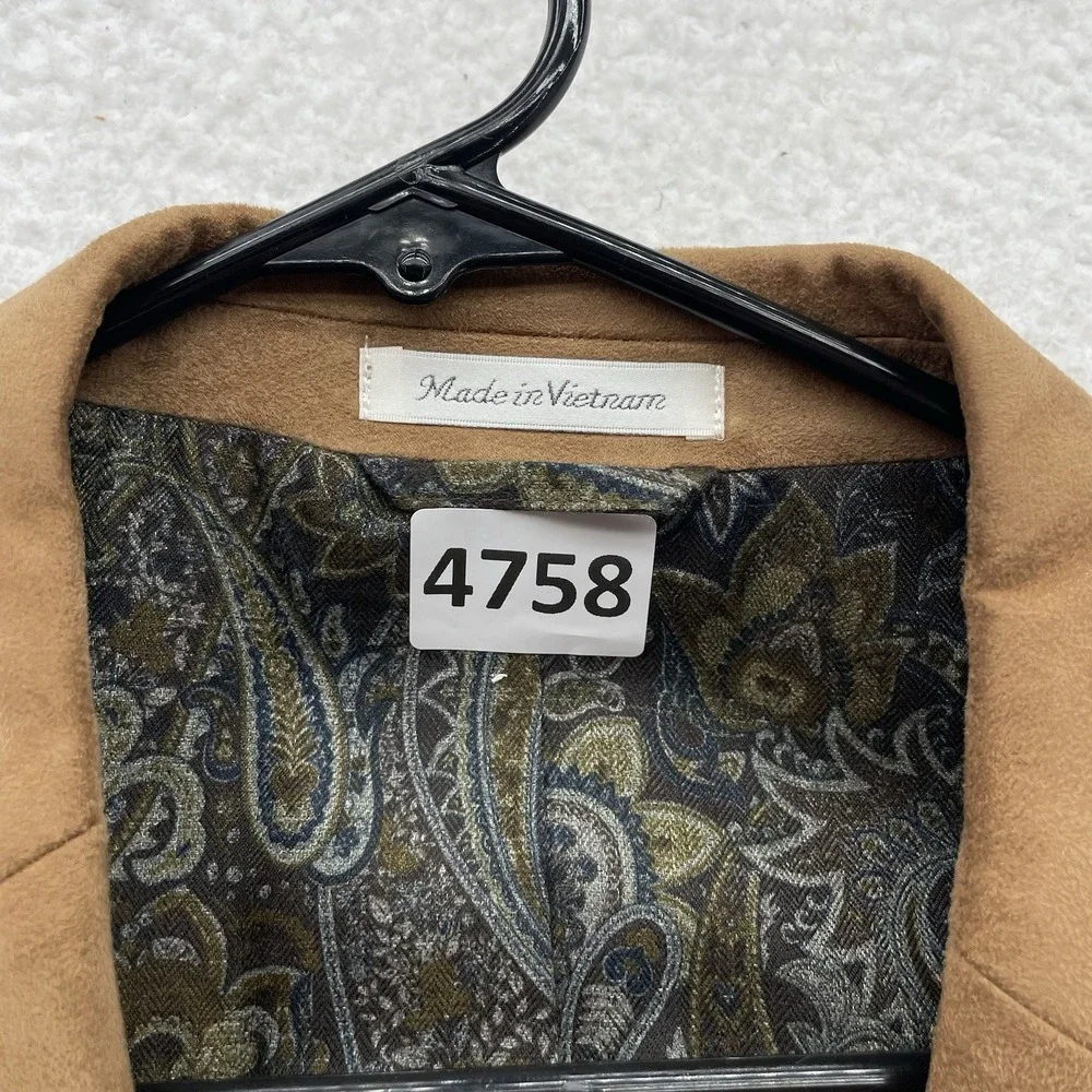 Lauren Ralph Lauren Blazer Mens 44R Brown Paisley Lined Soft Touch Poly Stretch